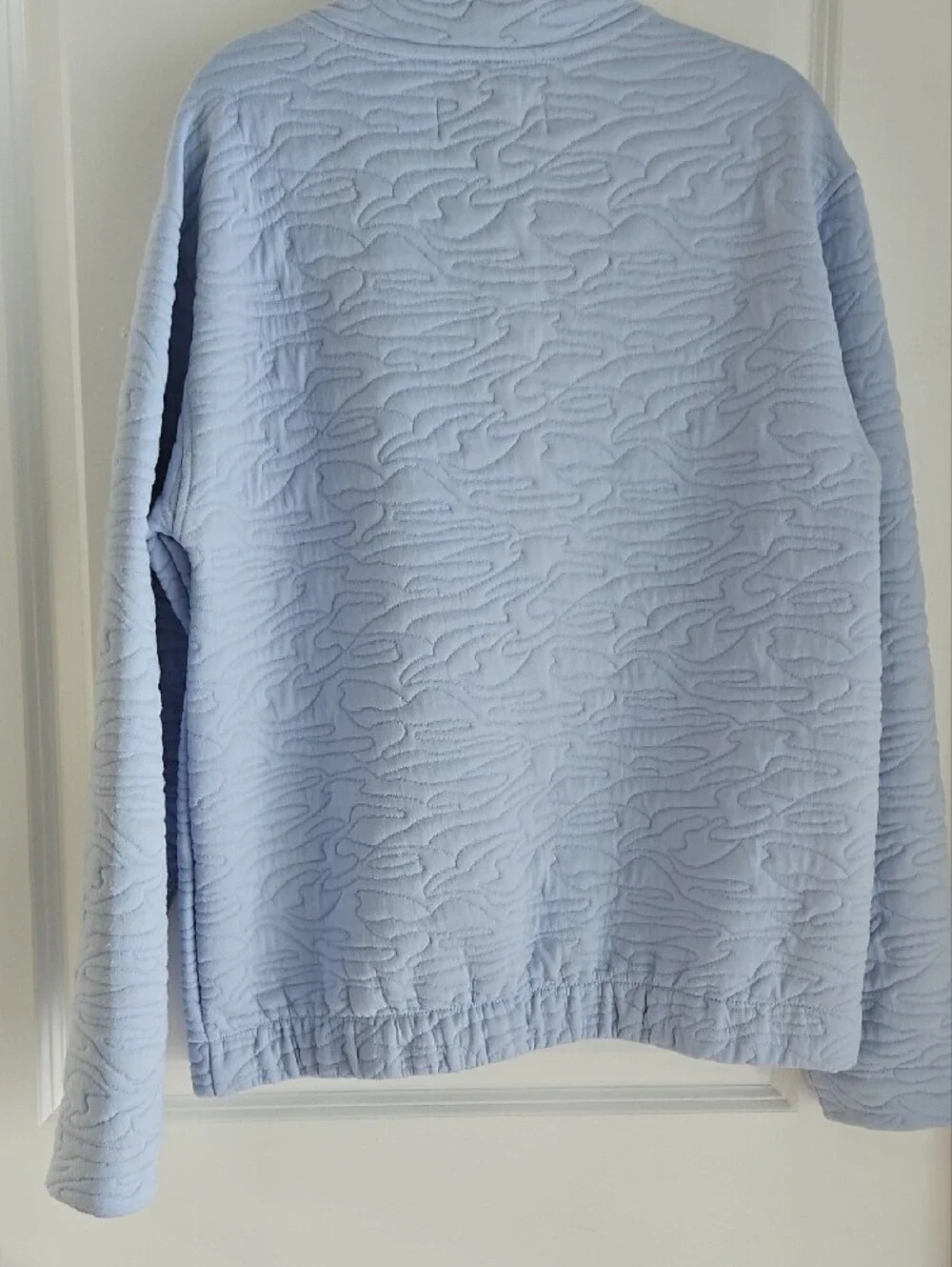 The American Outdoorsman Pale Blue Quilted Half-Zip Pullover - Picture 3 of 3